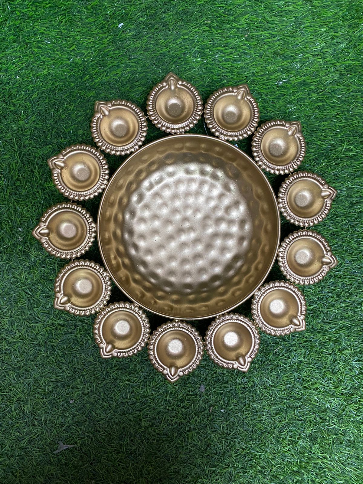 Diya Metal Stand For Flower Entrance Decoration In Various Size From Tamrapatra