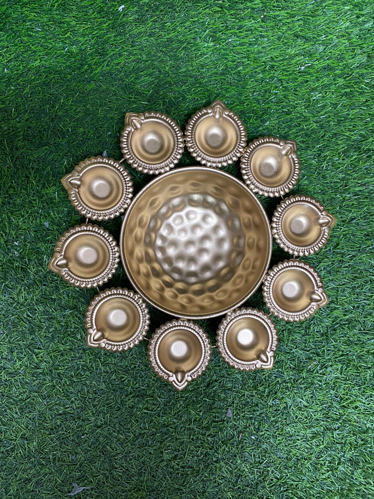 Diya Metal Stand For Flower Entrance Decoration In Various Size From Tamrapatra