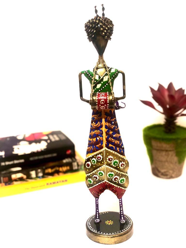 Musician Metal Antiquity Painted Vibrant Colors Export Quality Tamrapatra - Tamrapatra