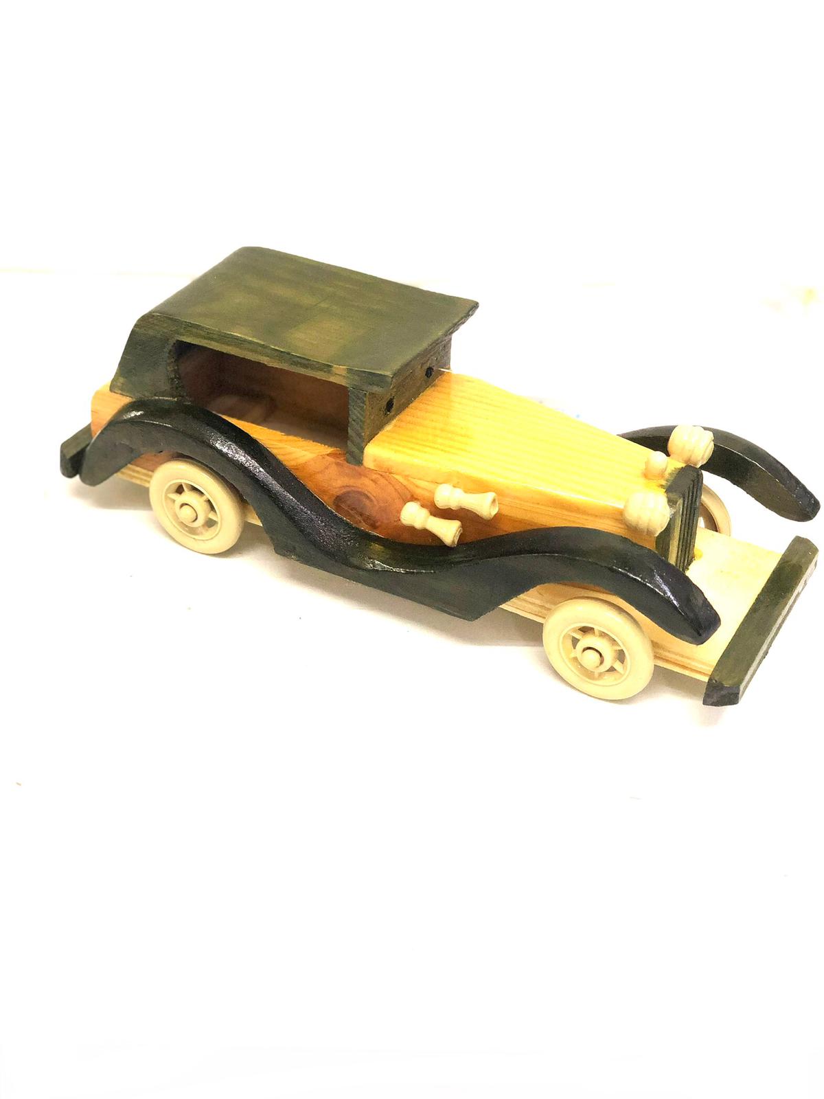 Wooden Vintage Car Collection Handcrafted Home Décor Artefacts Tamrapatra