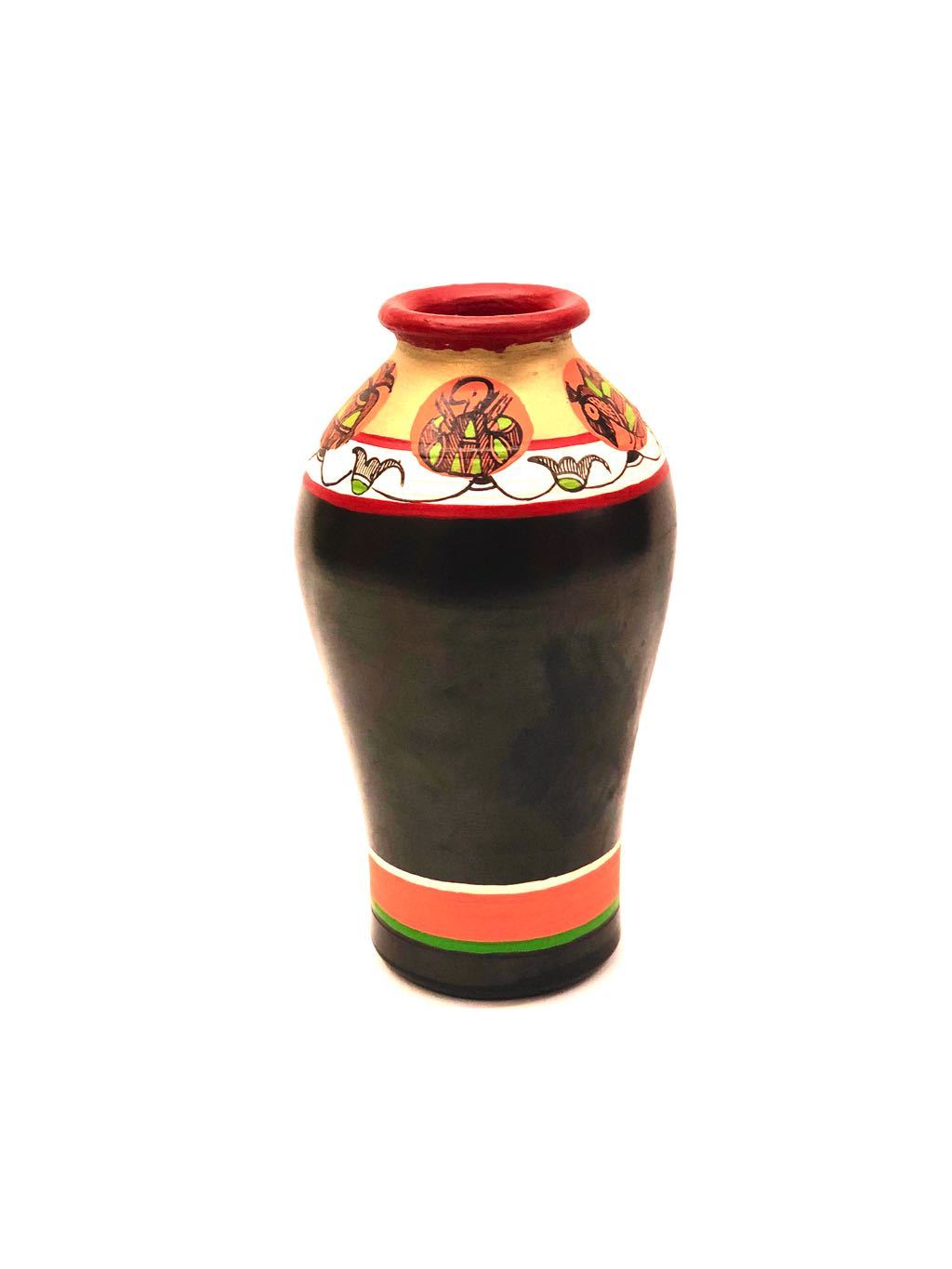 Madhubani Hand Painted Bottle Shape Pots By Skilled Artisans Tamrapatra - Tamrapatra