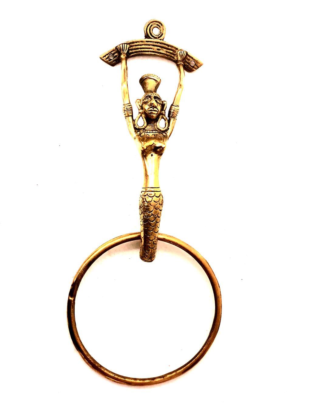 Premium Brass Napkin Holder Lady Figurine Home Accessories Tamrapatra - Tamrapatra