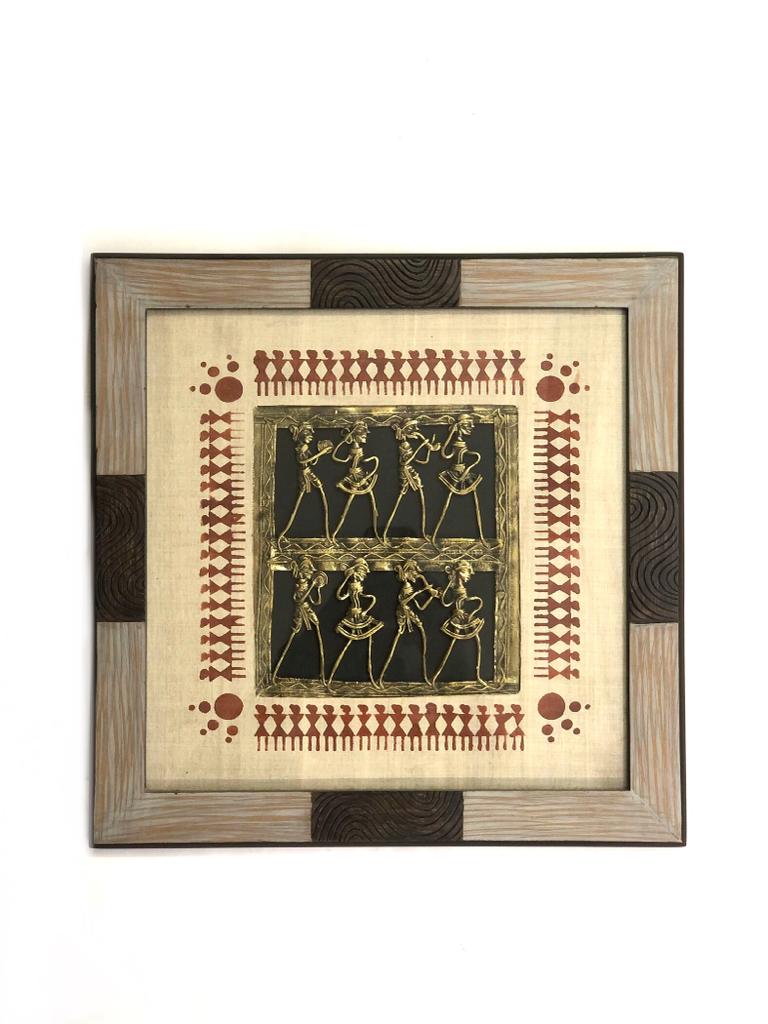 Limited Designer Frame Artistic Creation With Silk & Brass Figures By Tamrapatra