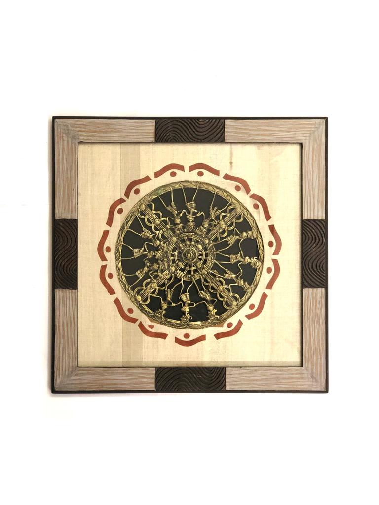 Limited Designer Frame Artistic Creation With Silk & Brass Figures By Tamrapatra