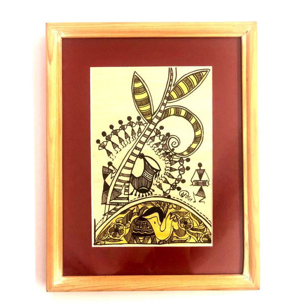 Warli painting on wall deals