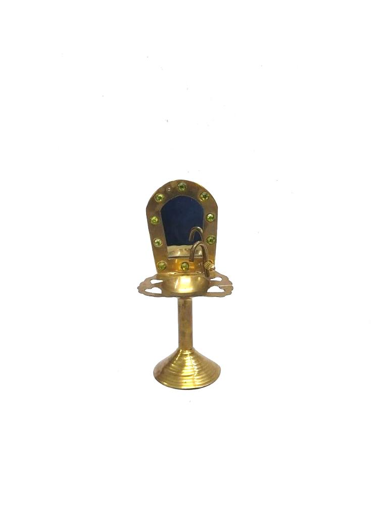 Brass Antique Miniature Wash Basin With Basin Vintage Collection Tamrapatra
