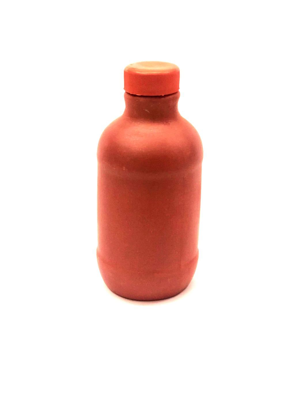 Unglazed & Handmade Clay Water Bottle Easy To Carry Size Tamrapatra - Tamrapatra