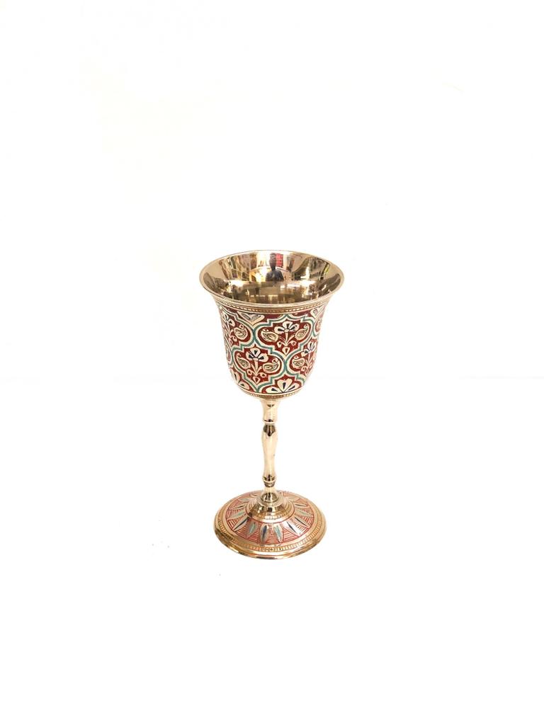 Brass Wine Cups Limited Edition Handcrafted By Indian Artisans By Tamrapatra