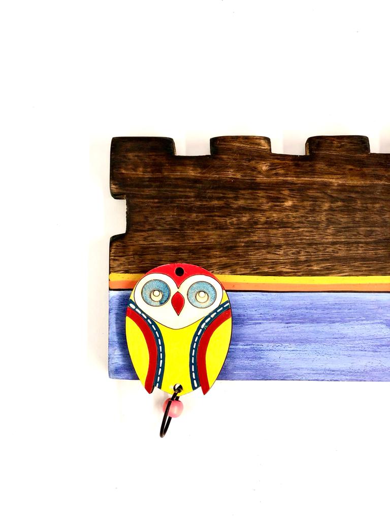 Name Plates Owl Collection HandCarved Wooden Color Painted By Tamrapatra - Tamrapatra