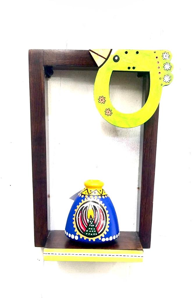 Sweet Little Birds Wooden Shelf To Exhibit Your Quirky Showpiece Tamrapatra