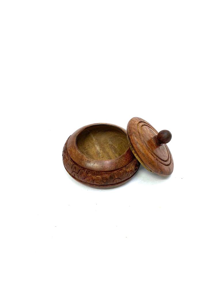 Wooden Sindoor Dibbi Storage Box With Lid Sweet Gifting Ideas From Tamrapatra