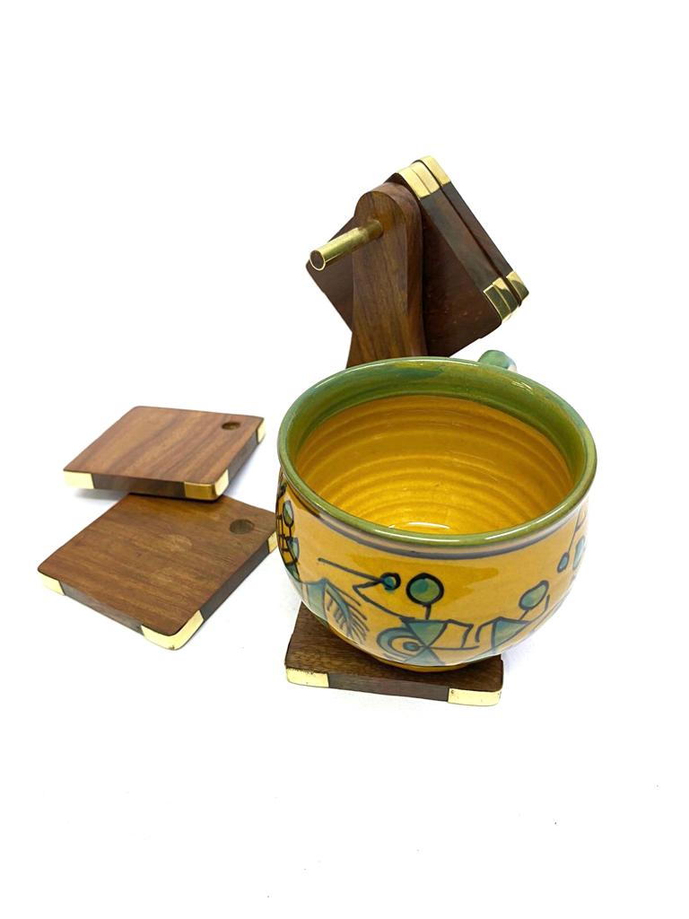 Hanging Wooden Tea Coasters Premium Quality Office Home Desk Tamrapatra