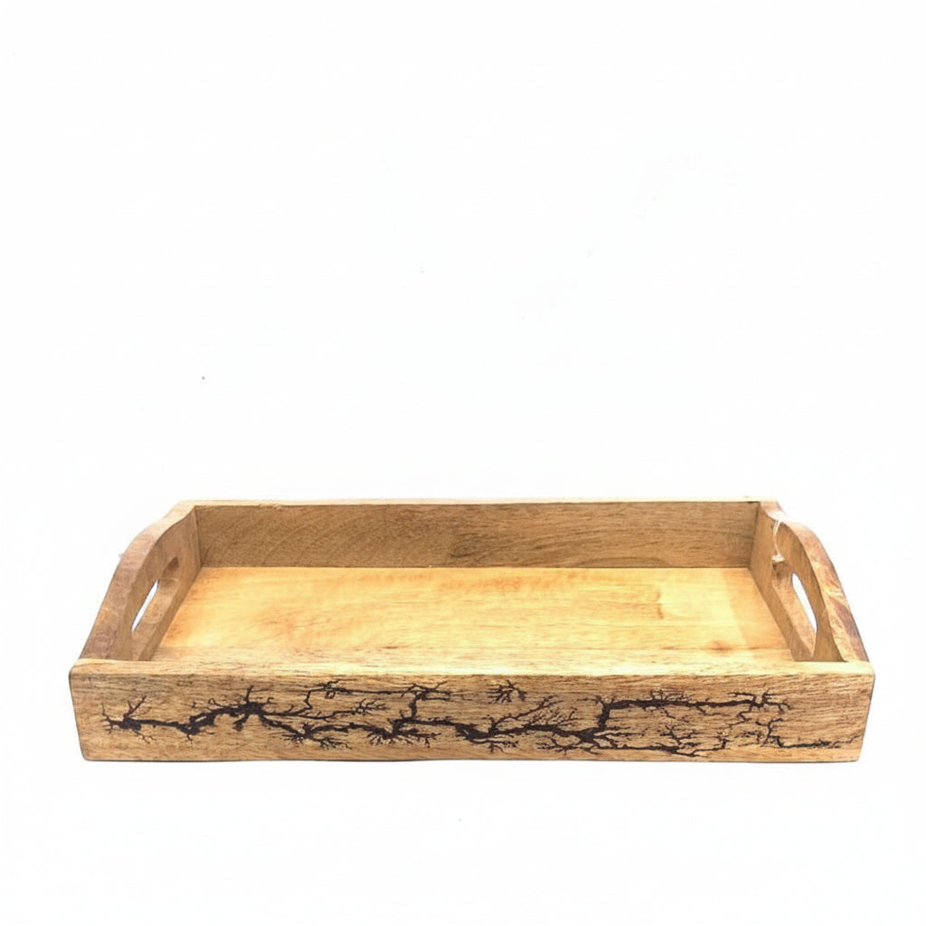 Wooden Tray Easy Carry Sleek Designs In Various Size Exclusive From Tamrapatra - Tamrapatra