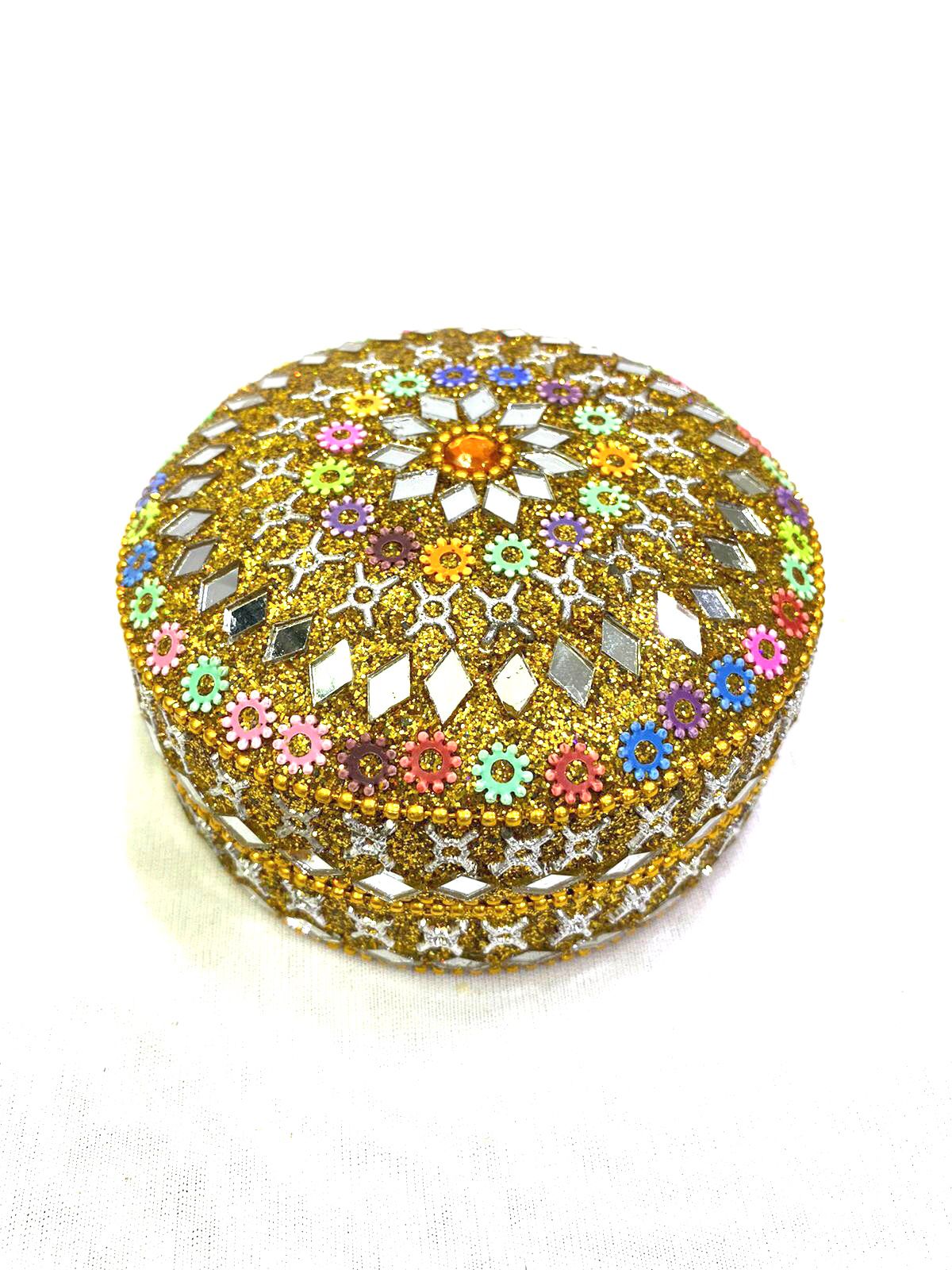 Shinny Jewelry Box L With Mirror Art In Various Shades Best Gifting's Tamrapatra