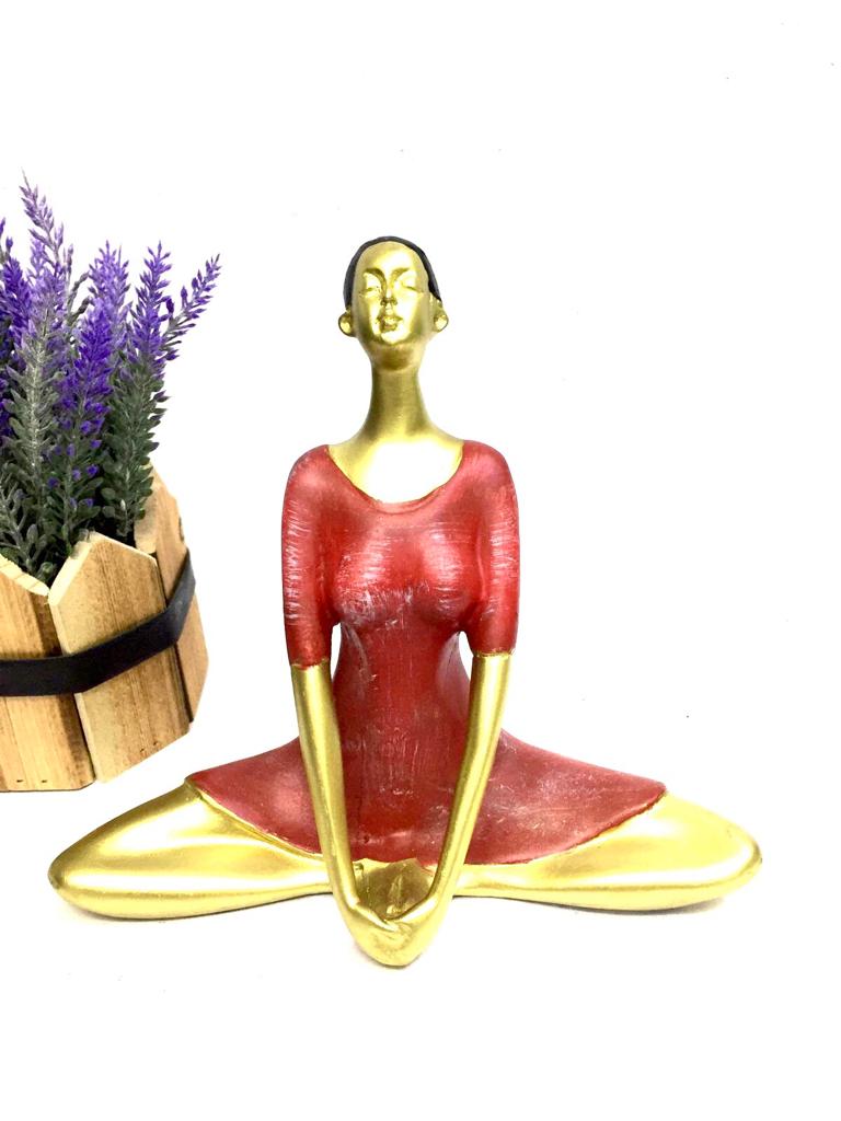 Yoga Lady In Pink Gold Shades Interior Design Modern Art From Tamrapatra