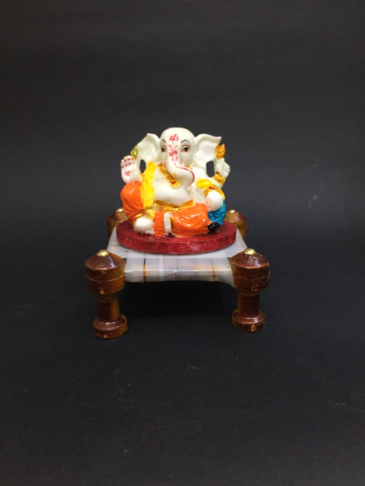 Auspicious Ganesh Idol Sitting On Khat Unique Showpiece Décor By Tamrapatra