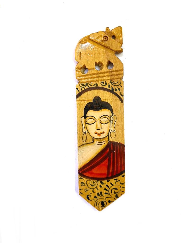 Wooden Bookmark Hand Painted Stationary Indian Art & Crafts From Tamrapatra