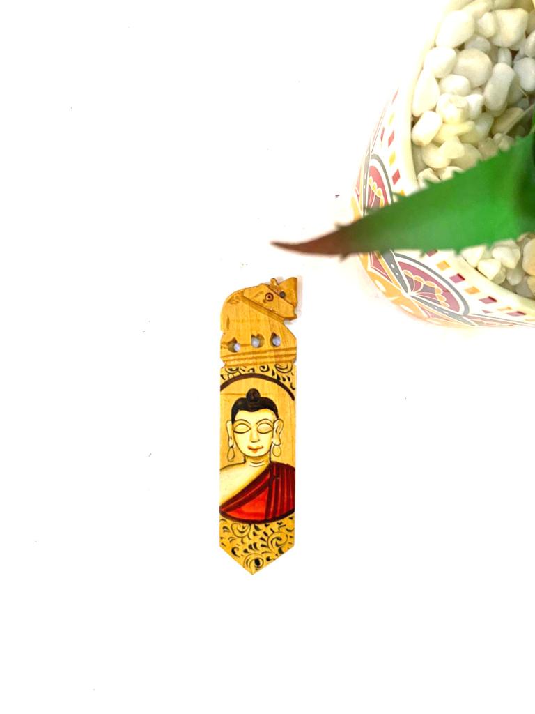 Wooden Bookmark Hand Painted Stationary Indian Art & Crafts From Tamrapatra