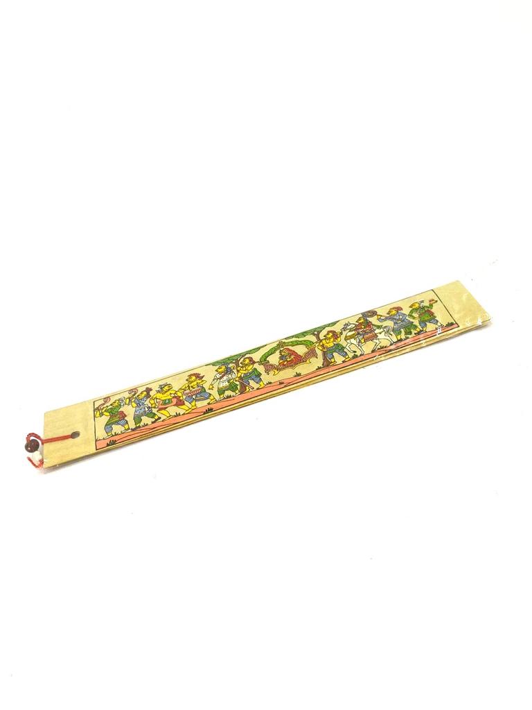 Wooden Bookmark With Tribal Painting For Utility Gifting's Stationary Tamrapatra