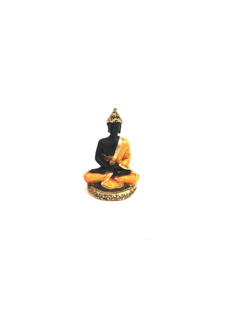 Buddha Figurine Crafted From Resin Suits Car Decoration Home By Tamrapatra