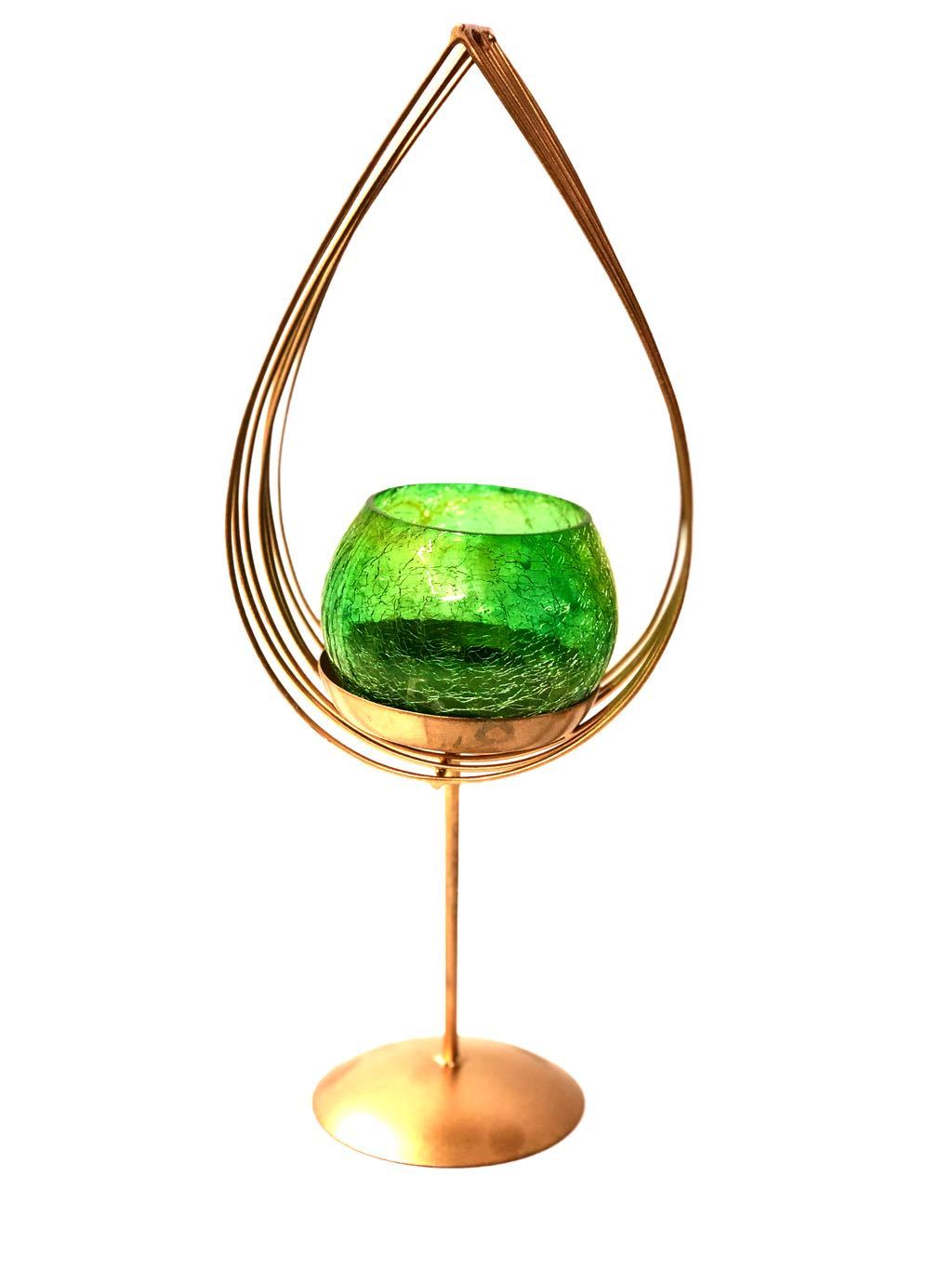 Drop Style With Multicolor Glass Votive Tea Light Holder Tamrapatra - Tamrapatra