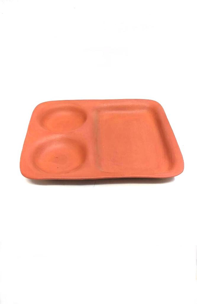 Handcrafted Clay Lunch Dinner Plates Exclusive Earthen Terracotta From Tamrapatra