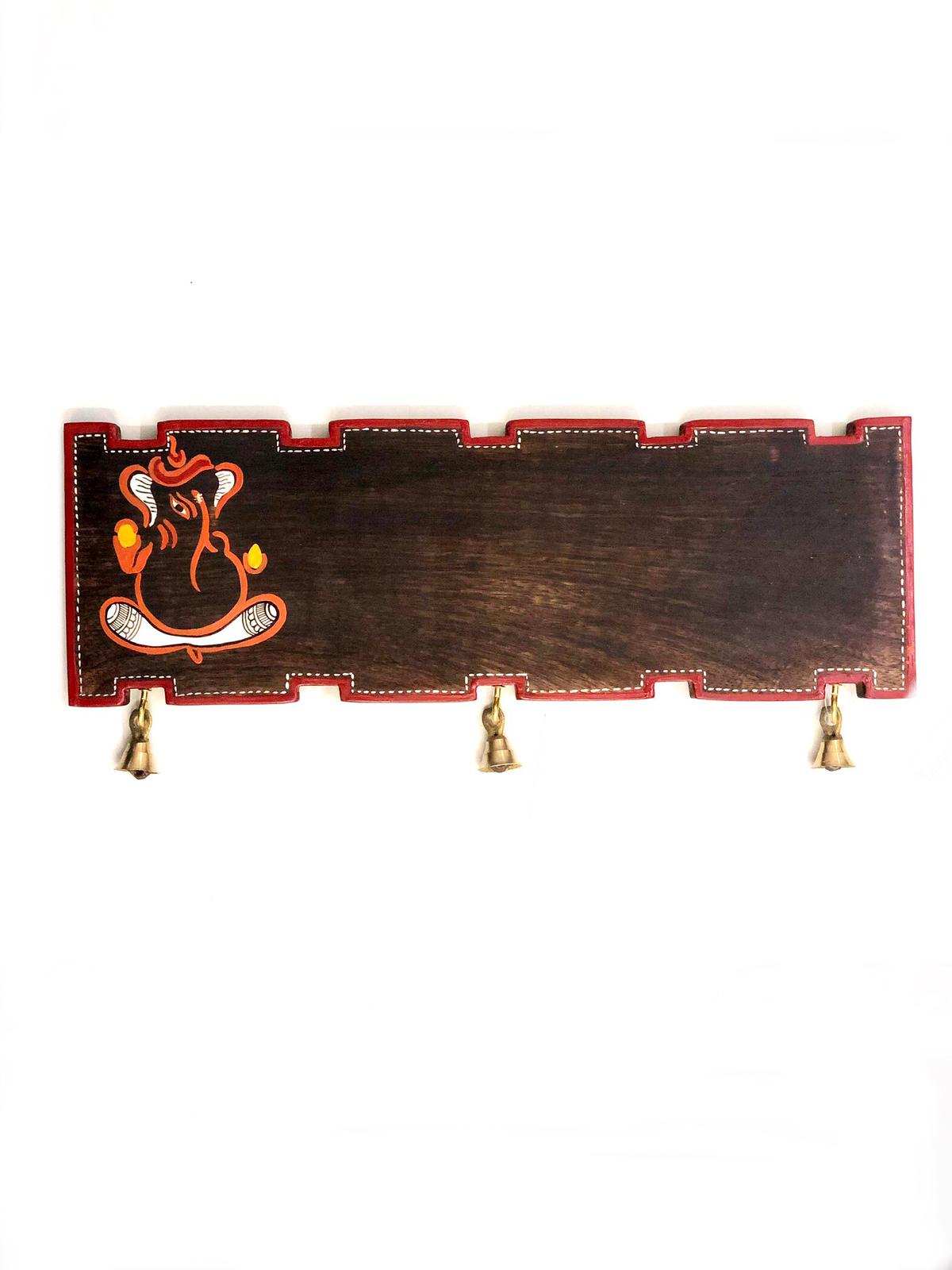 Wooden Ganesh Hand Painted Entrance Wall Decoration Exclusive By Tamrapatra