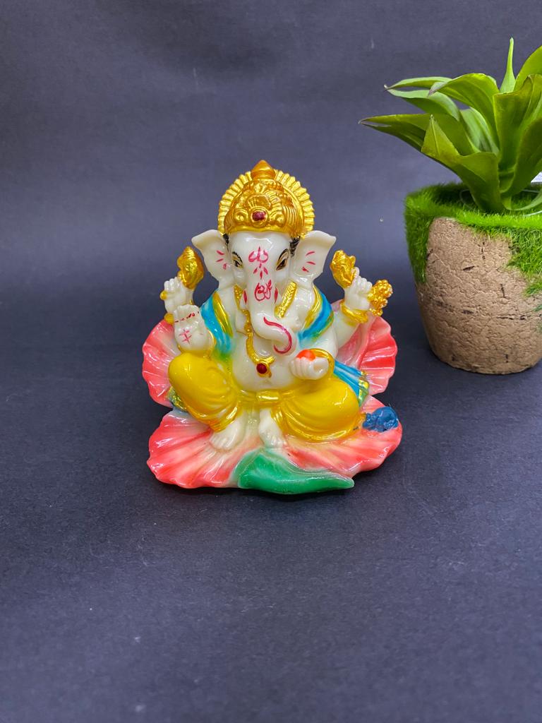 Lord Ganesha Sitting Magnificent Auspicious Figure Exclusive Arts By Tamrapatra