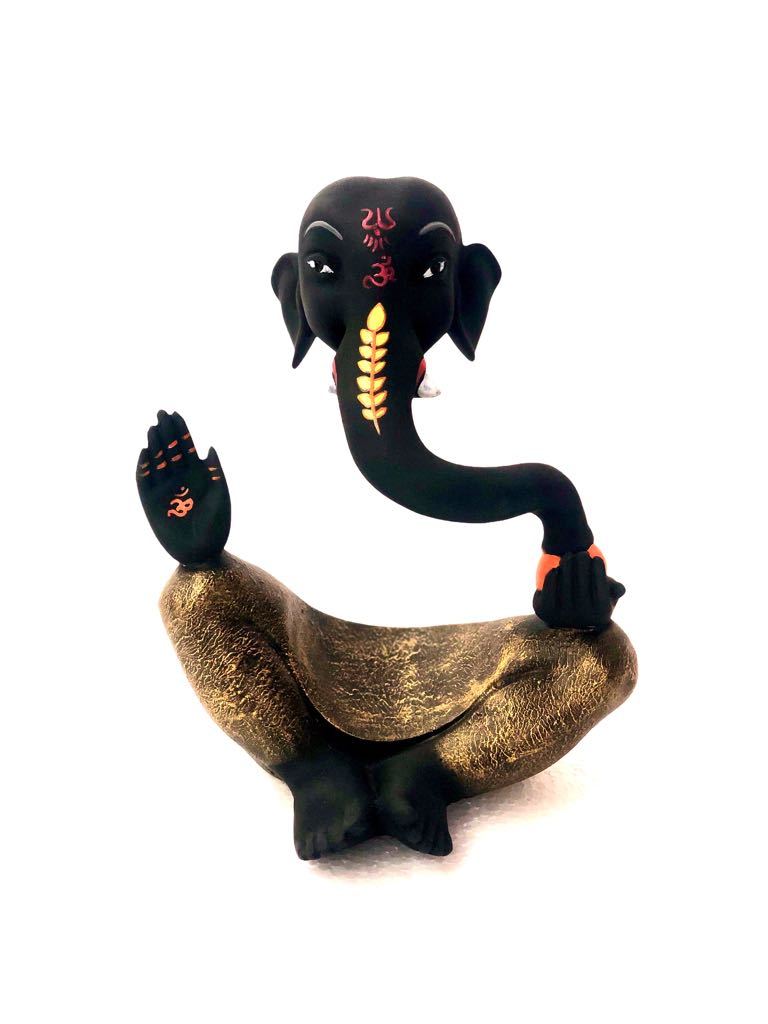 Mighty Lord Ganesha Designed In Resin Black Unique Concept Tamrapatra - Tamrapatra