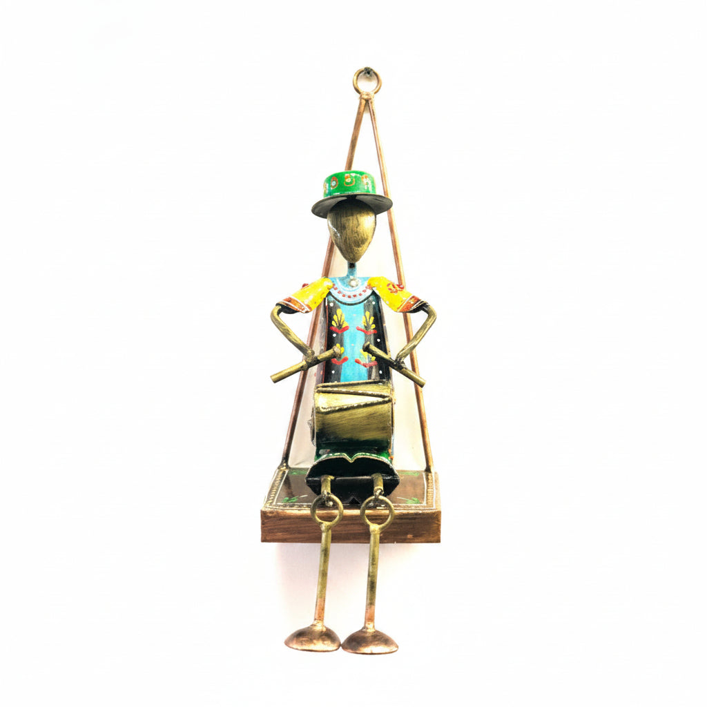 Hanging Figures Playing Musical Instruments Metal Wall Décor By Tamrapatra - Tamrapatra
