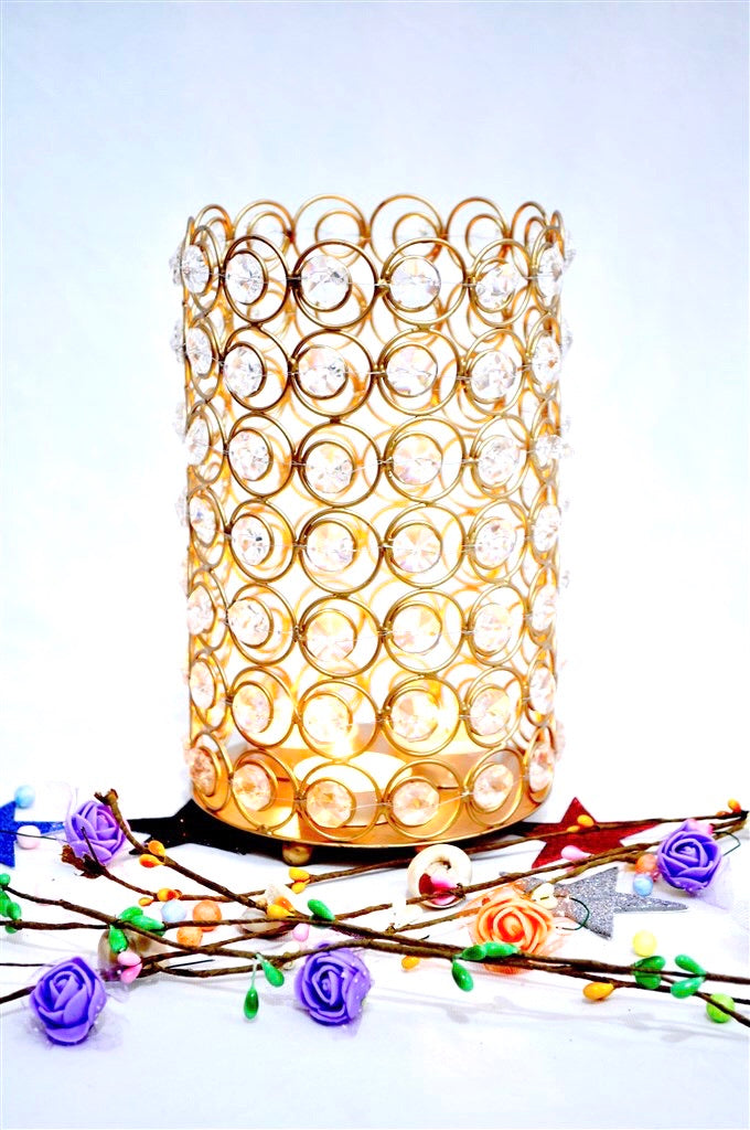 Crystal Cylinder Style Candle Holder Decorative Lamps Tamrapatra - Tamrapatra