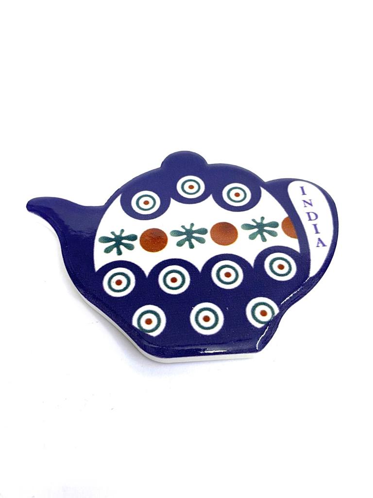 Kettle Design Fridge Magnets Ceramic Handicrafts Souvenir Gifts By Tamrapatra