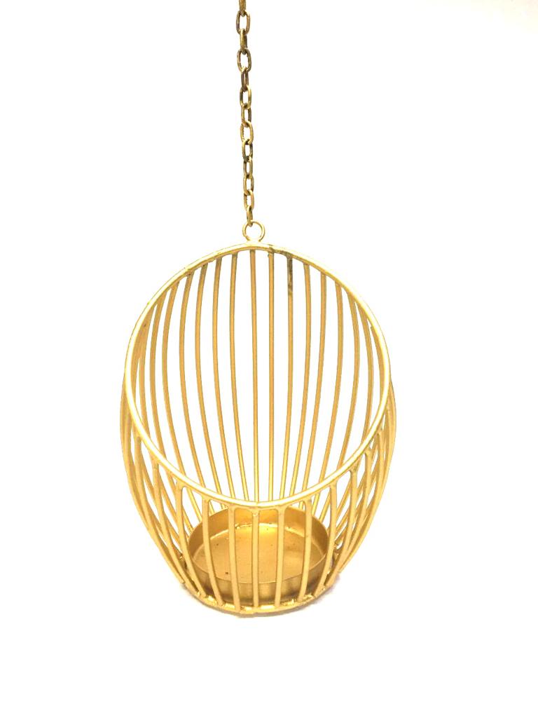 Beautiful Wired Metal Style Spiral Lantern For Sparkling Tea Lights Tamrapatra