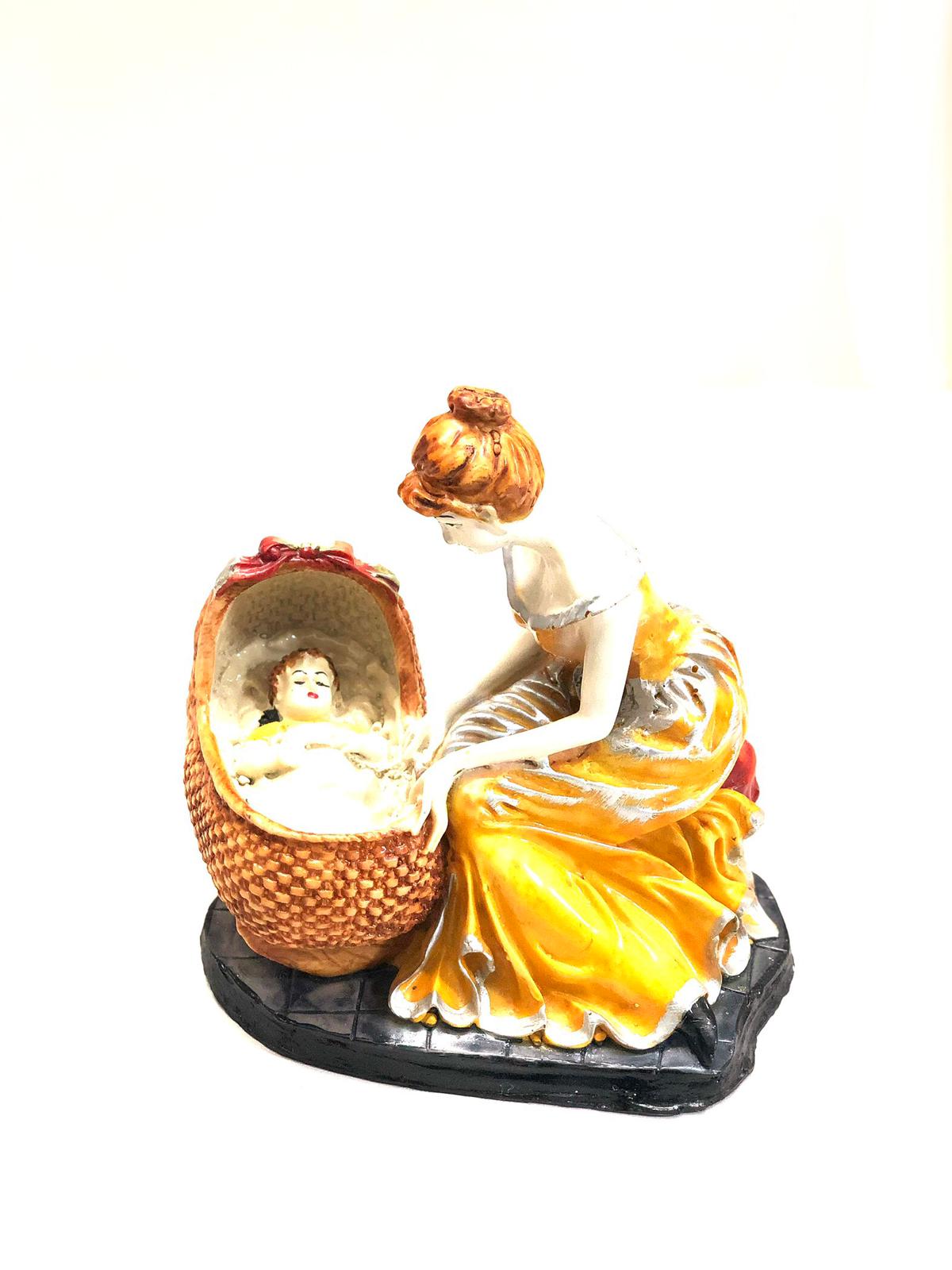 Mother Child Figurine Affectionate Display Artwork Décor Gifting's From Tamrapatra