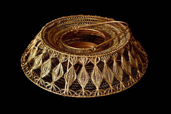 Metal Crochet Designer Lanterns In Premium Golden Shades From Tamrapatra