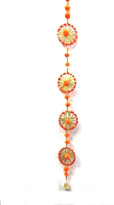 Round Orange Traditional Door Side Hangings Variety Artistic From Tamrapatra