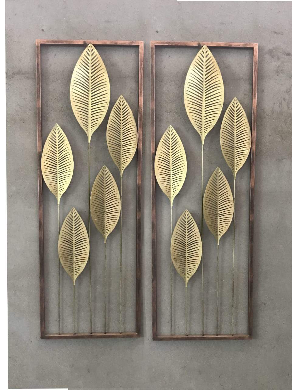 Nordic Style Metal Wall Art The Leafy Artistic Panels In Set Of 2 By Tamrapatra
