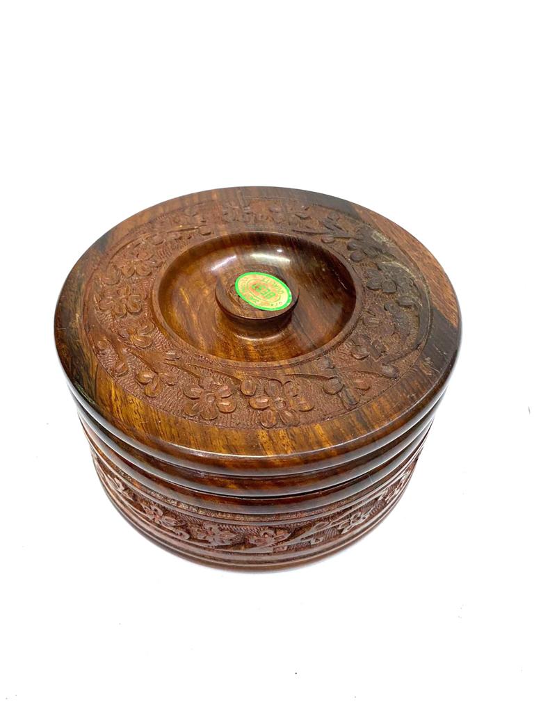 Wooden Storage Box For Kitchen Dinning Proudly Handcrafted In India Tamrapatra